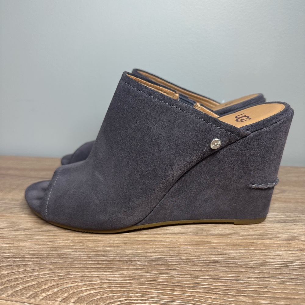 UGG LIVELY WOMENS PEEP TOE WEDGE SLIDE SANDALS